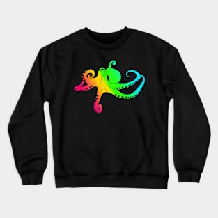 Octopus in rainbow colors Crewneck Sweatshirt